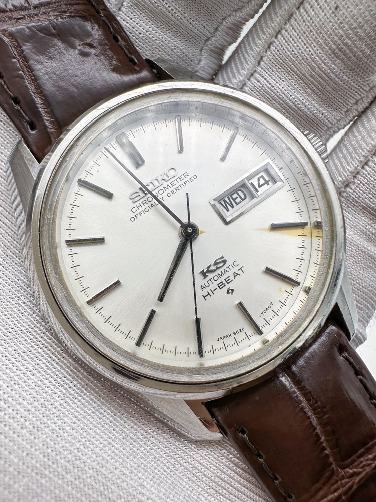 SEIKO KING CHRONOMETER AUTOMATIC HI-BEAT DAY-DATE REF. 5626-7000