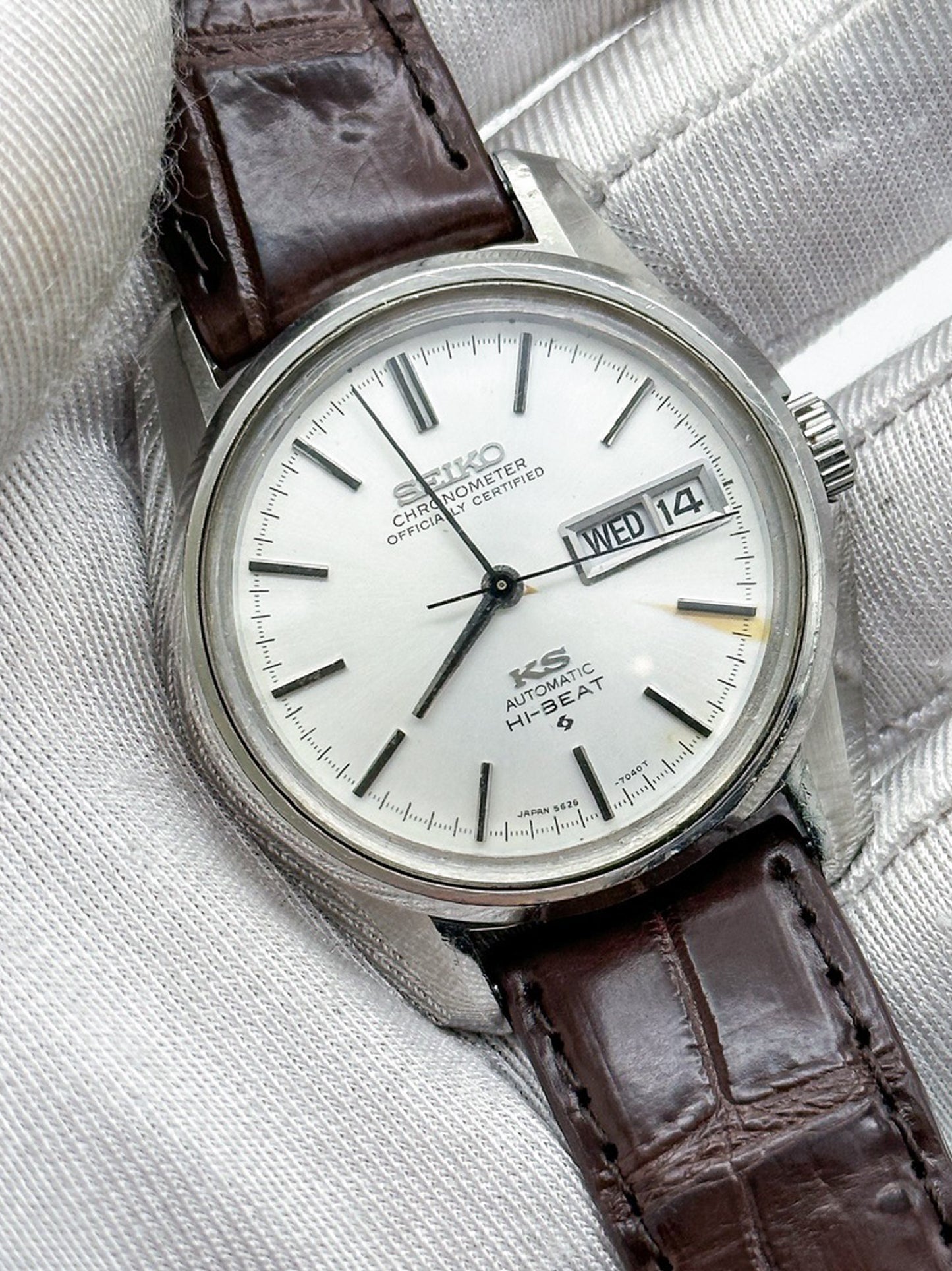 SEIKO KING CHRONOMETER AUTOMATIC HI-BEAT DAY-DATE REF. 5626-7000