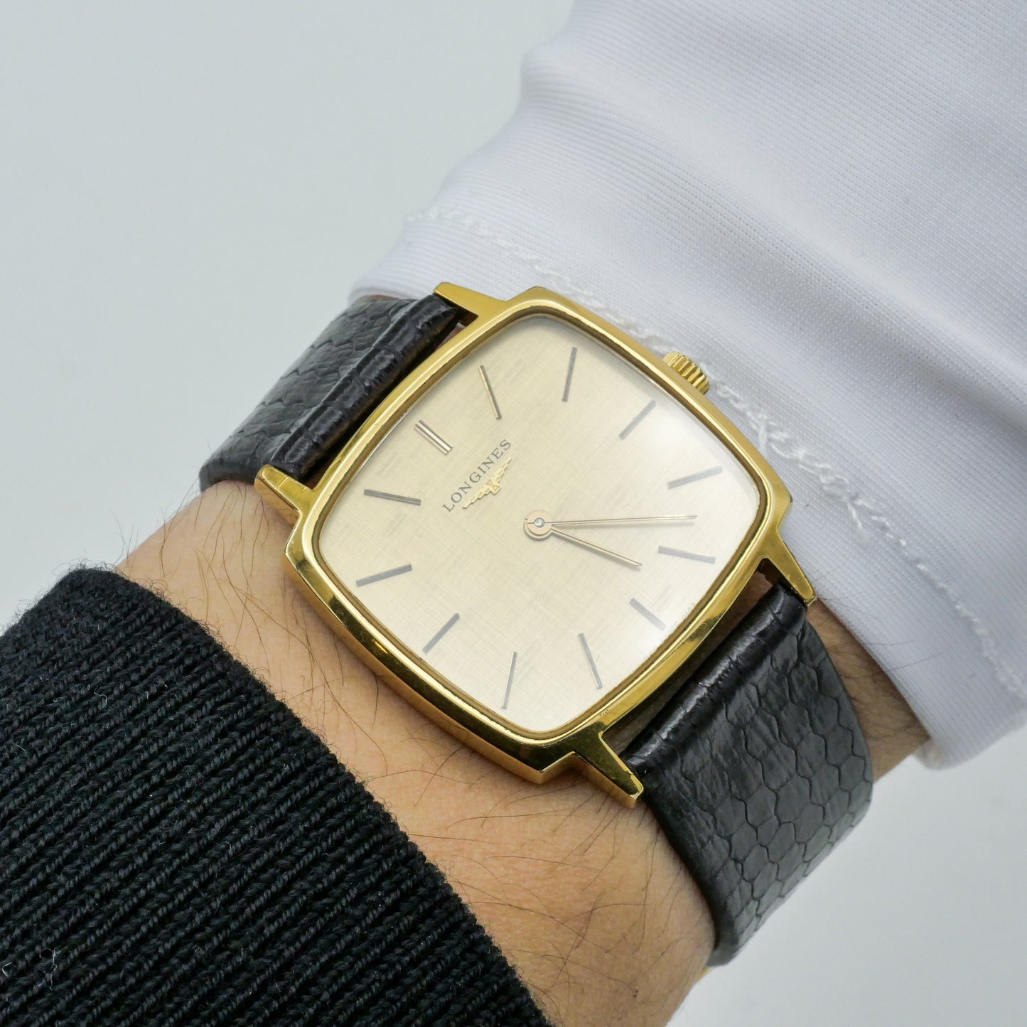 LONGINES FLAGSHIP LINEN GOLD DIAL REF. 4142-1