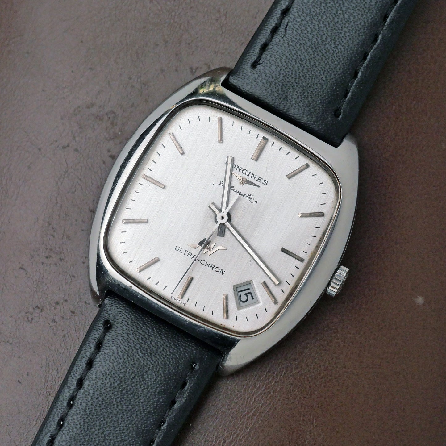 LONGINES ULTRA-CHRON AUTOMATIC LINEN GREY DIAL REF. 8418-1