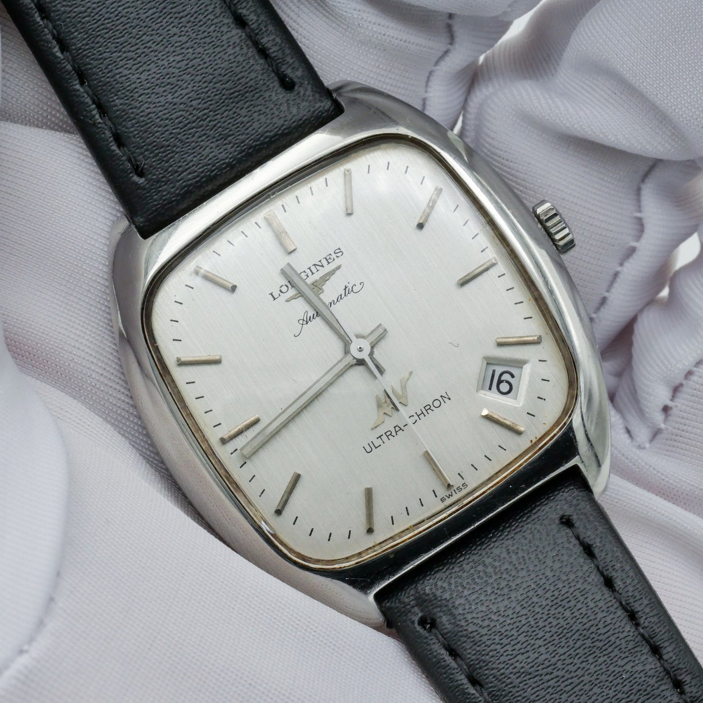 LONGINES ULTRA-CHRON AUTOMATIC LINEN GREY DIAL REF. 8418-1