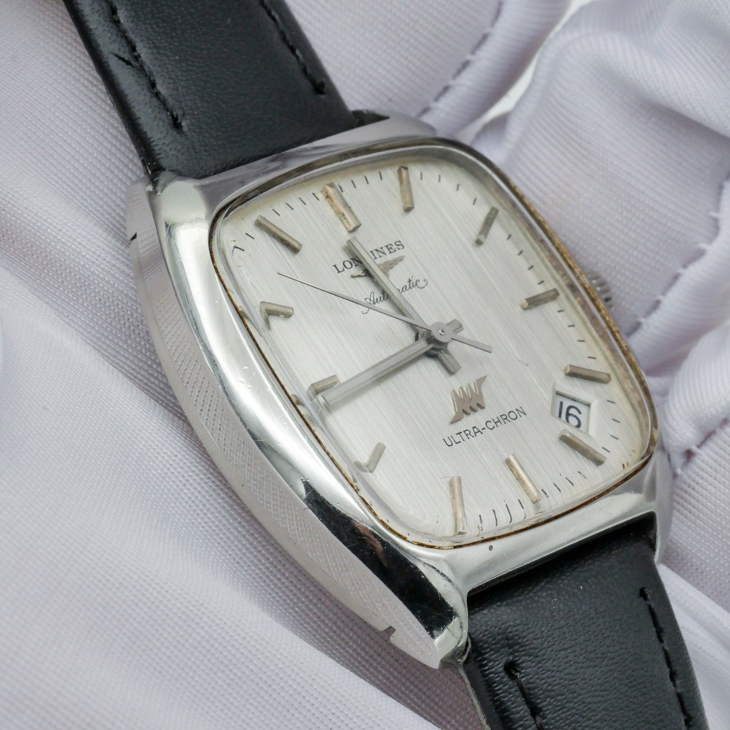 LONGINES ULTRA-CHRON AUTOMATIC LINEN GREY DIAL REF. 8418-1