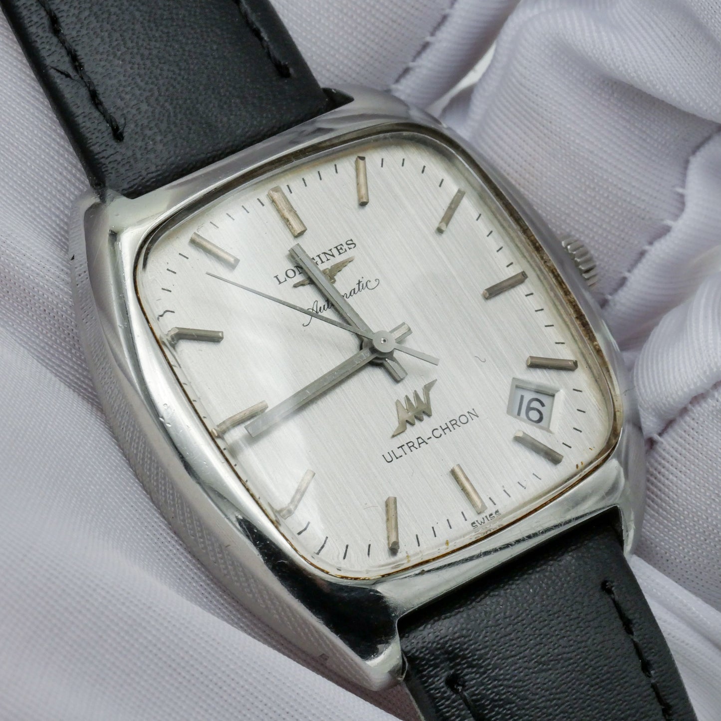 LONGINES ULTRA-CHRON AUTOMATIC LINEN GREY DIAL REF. 8418-1