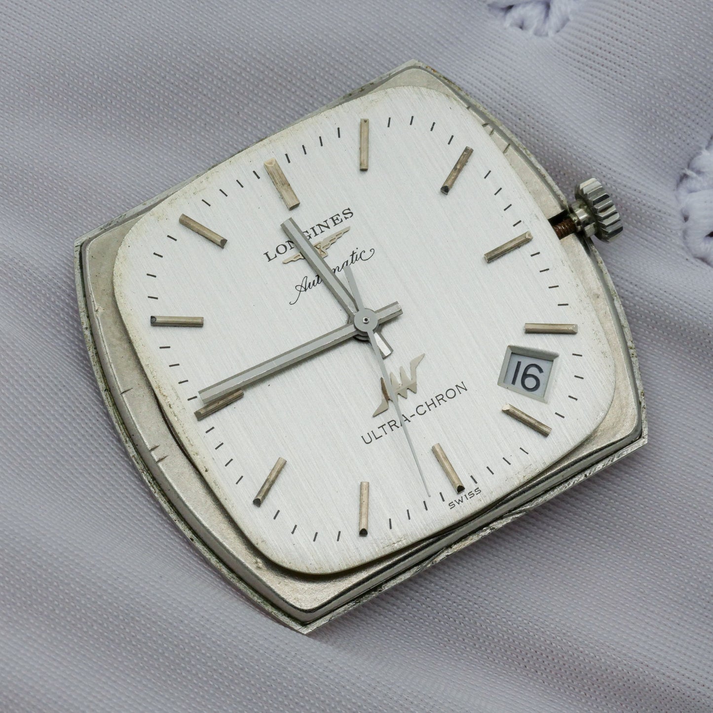 LONGINES ULTRA-CHRON AUTOMATIC LINEN GREY DIAL REF. 8418-1