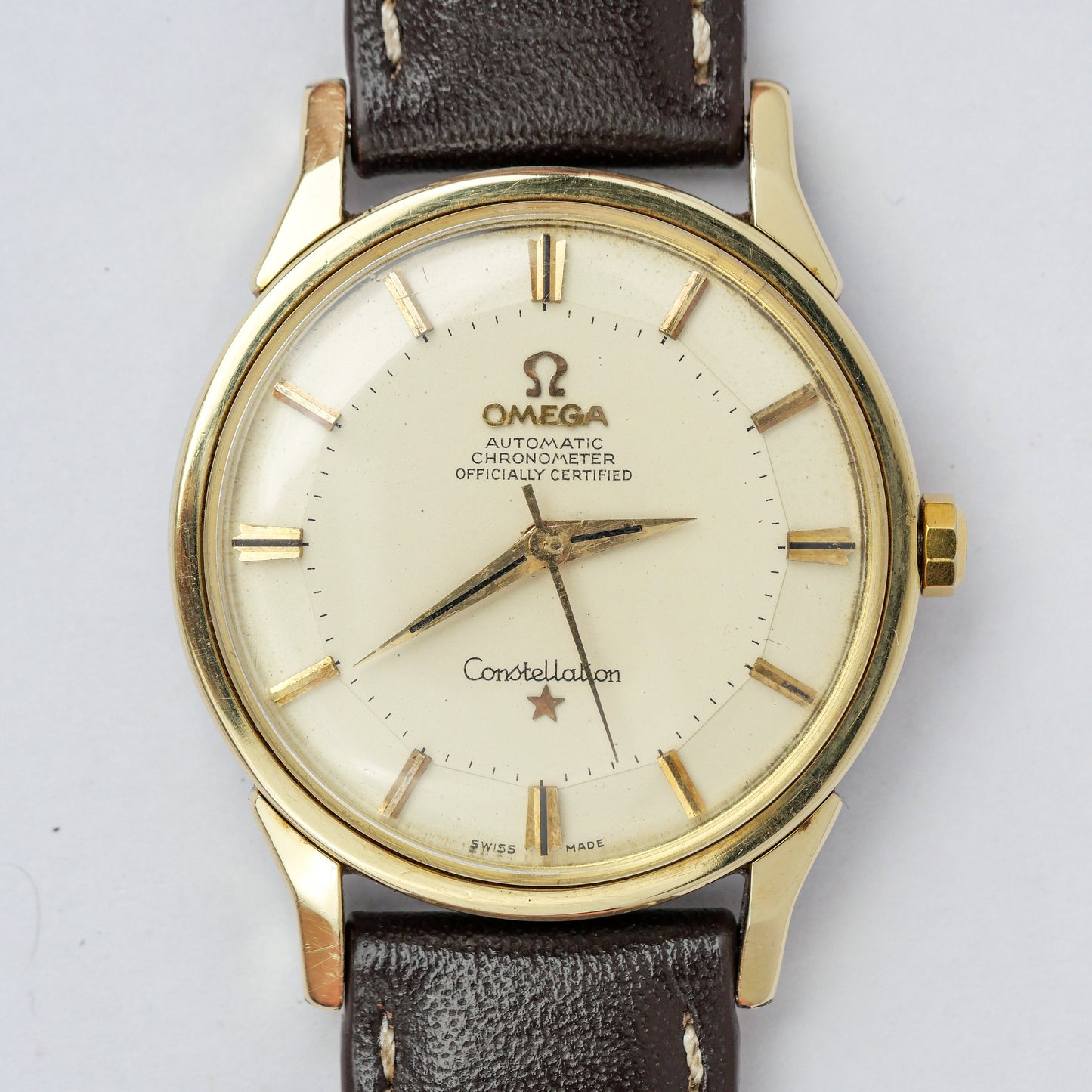 OMEGA CONSTELLATION "PIE PAN" CHRONOMETER AUTOMATIC GOLD CAPPED REF. 168.005