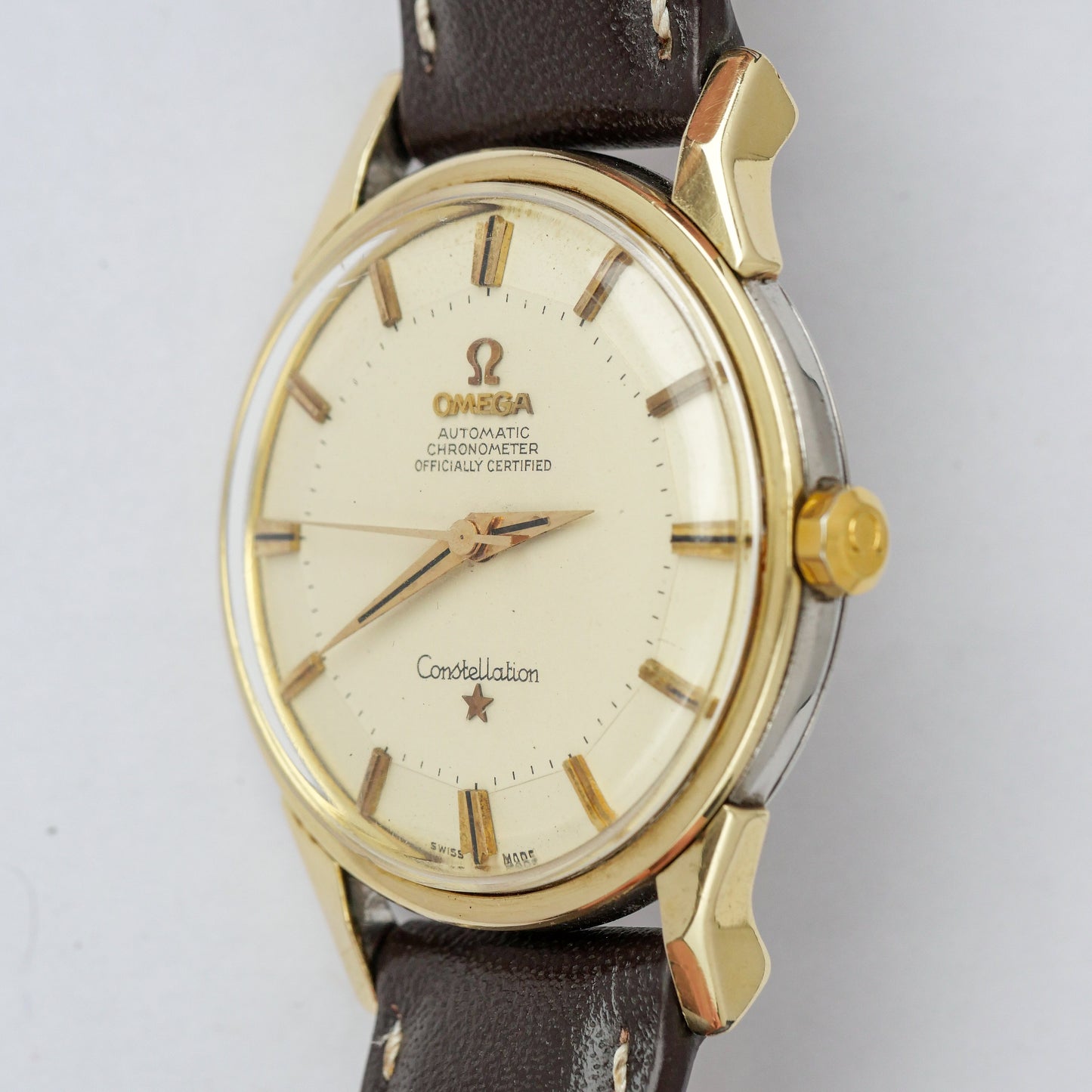 OMEGA CONSTELLATION "PIE PAN" CHRONOMETER AUTOMATIC GOLD CAPPED REF. 168.005