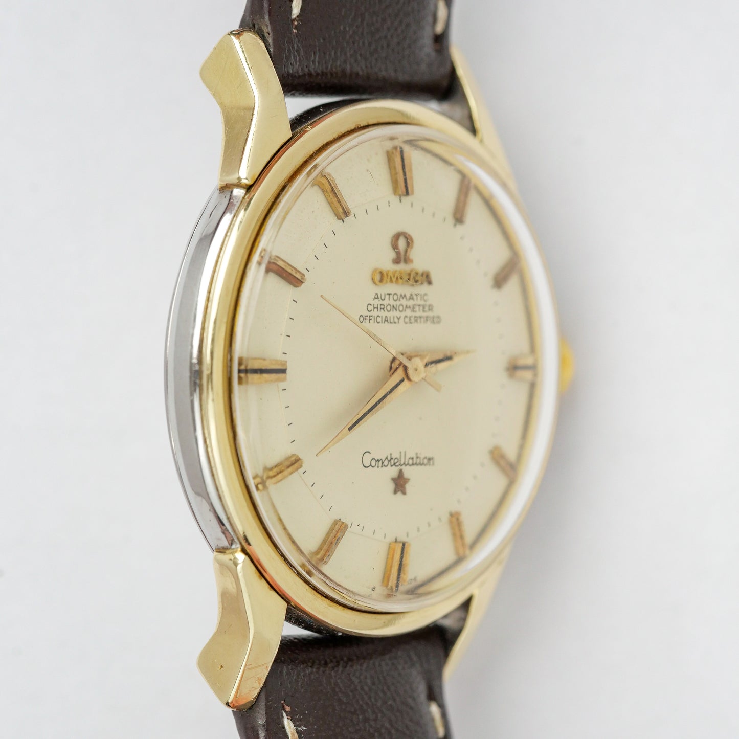 OMEGA CONSTELLATION "PIE PAN" CHRONOMETER AUTOMATIC GOLD CAPPED REF. 168.005