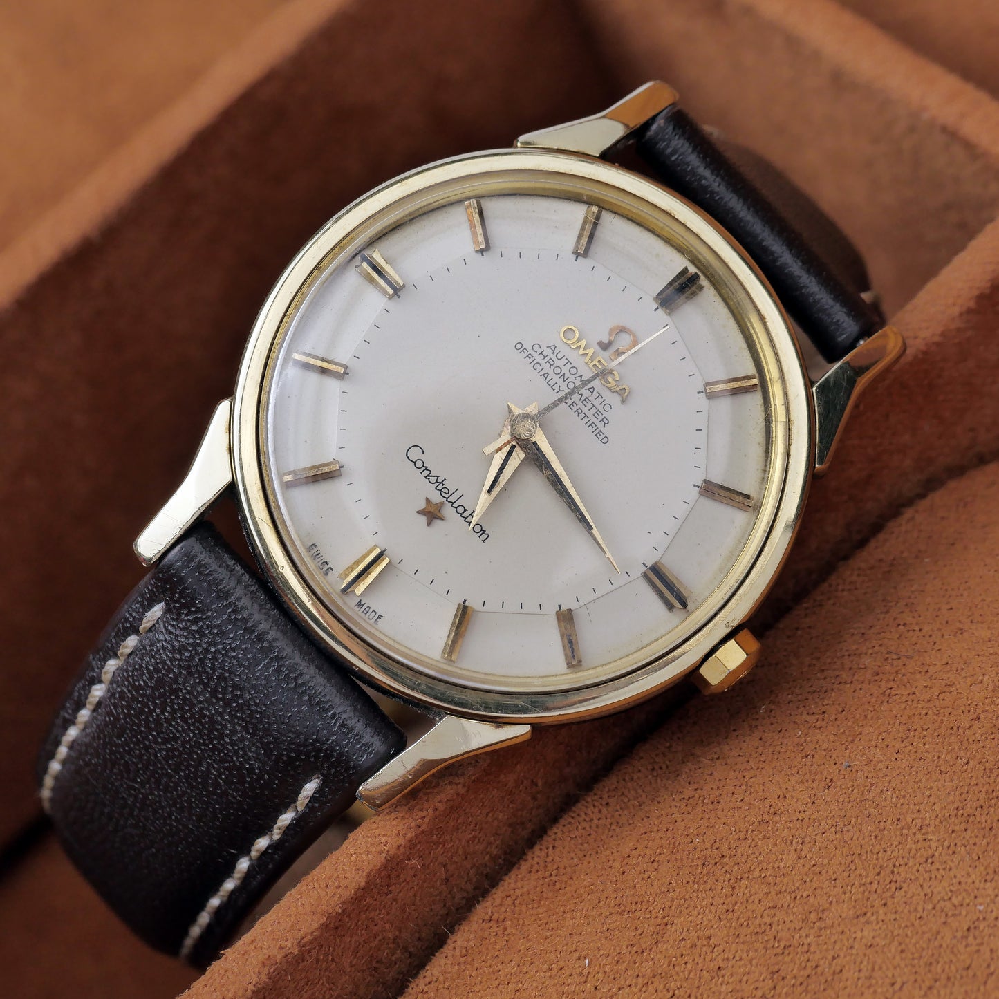 OMEGA CONSTELLATION "PIE PAN" CHRONOMETER AUTOMATIC GOLD CAPPED REF. 168.005