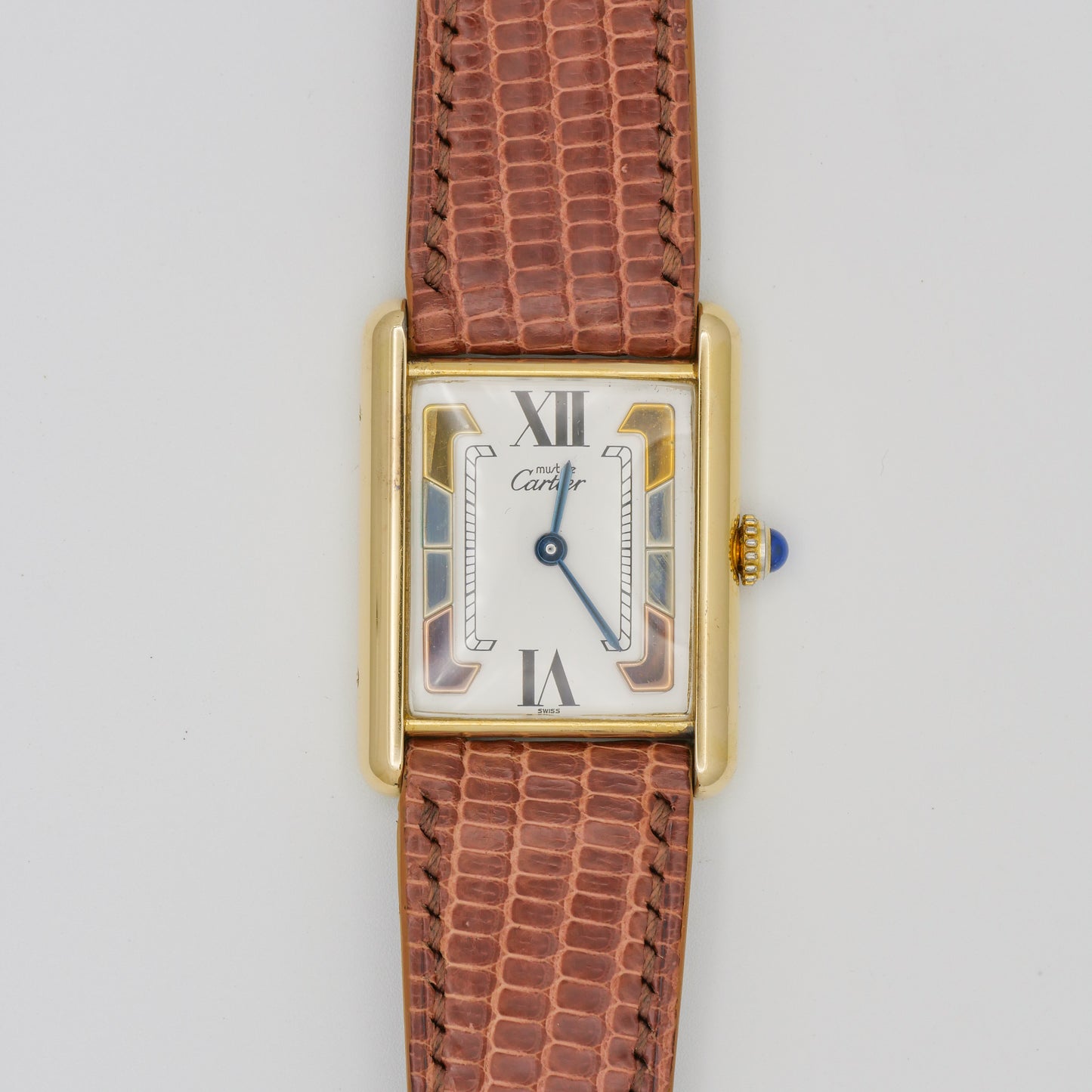 CARTIER MUST DE CARTIER TANK VERMEIL "TRINITY" DIAL REF. 590005