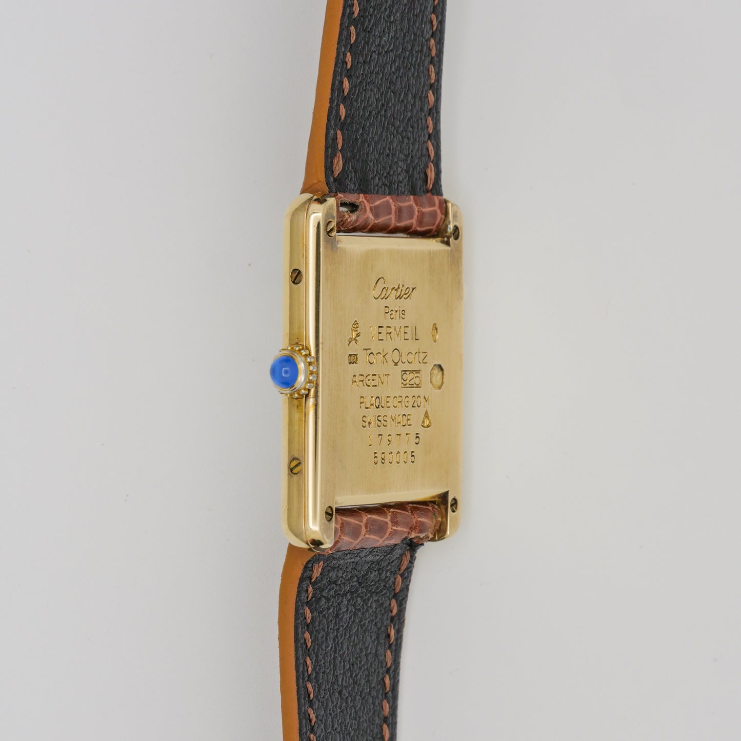 CARTIER MUST DE CARTIER TANK VERMEIL "TRINITY" DIAL REF. 590005