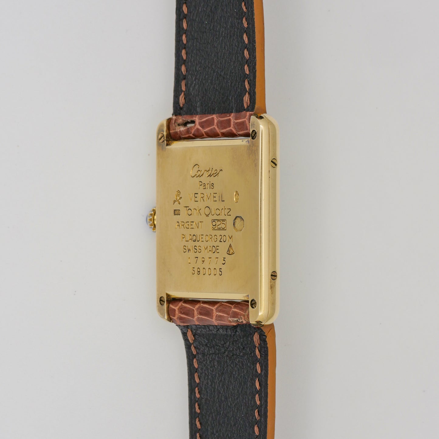 CARTIER MUST DE CARTIER TANK VERMEIL "TRINITY" DIAL REF. 590005