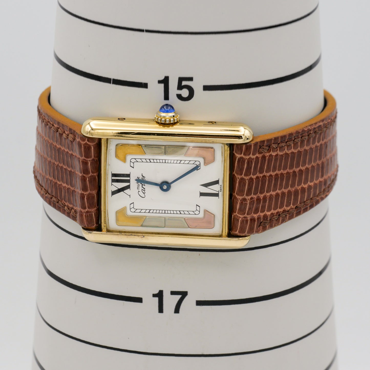 CARTIER MUST DE CARTIER TANK VERMEIL "TRINITY" DIAL REF. 590005