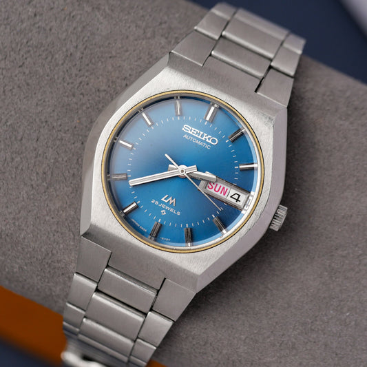 SEIKO LORD MATIC LM AUTOMATIC DAY-DATE BLUE DIAL REF. 5606-6060