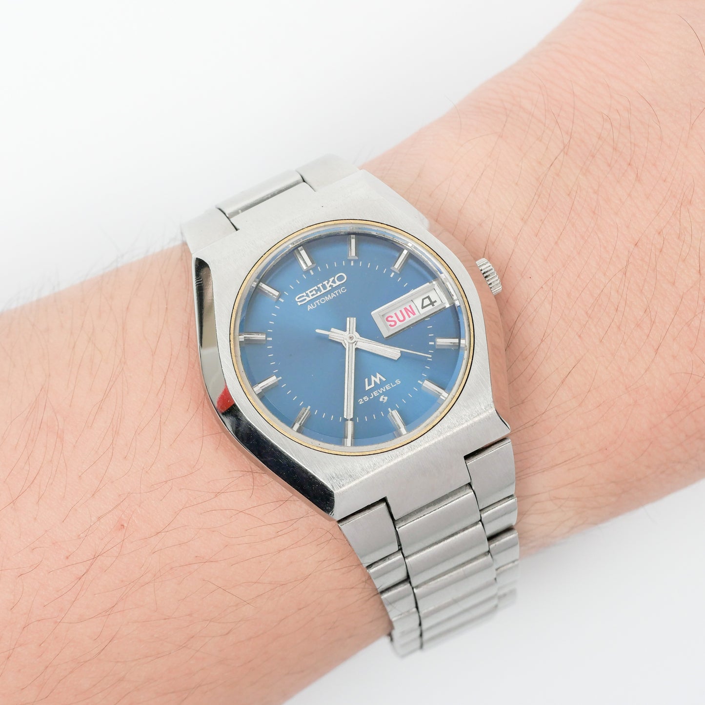 SEIKO LORD MATIC LM AUTOMATIC DAY-DATE BLUE DIAL REF. 5606-6060