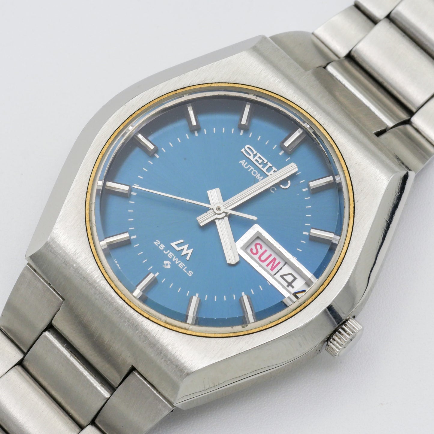 SEIKO LORD MATIC LM AUTOMATIC DAY-DATE BLUE DIAL REF. 5606-6060