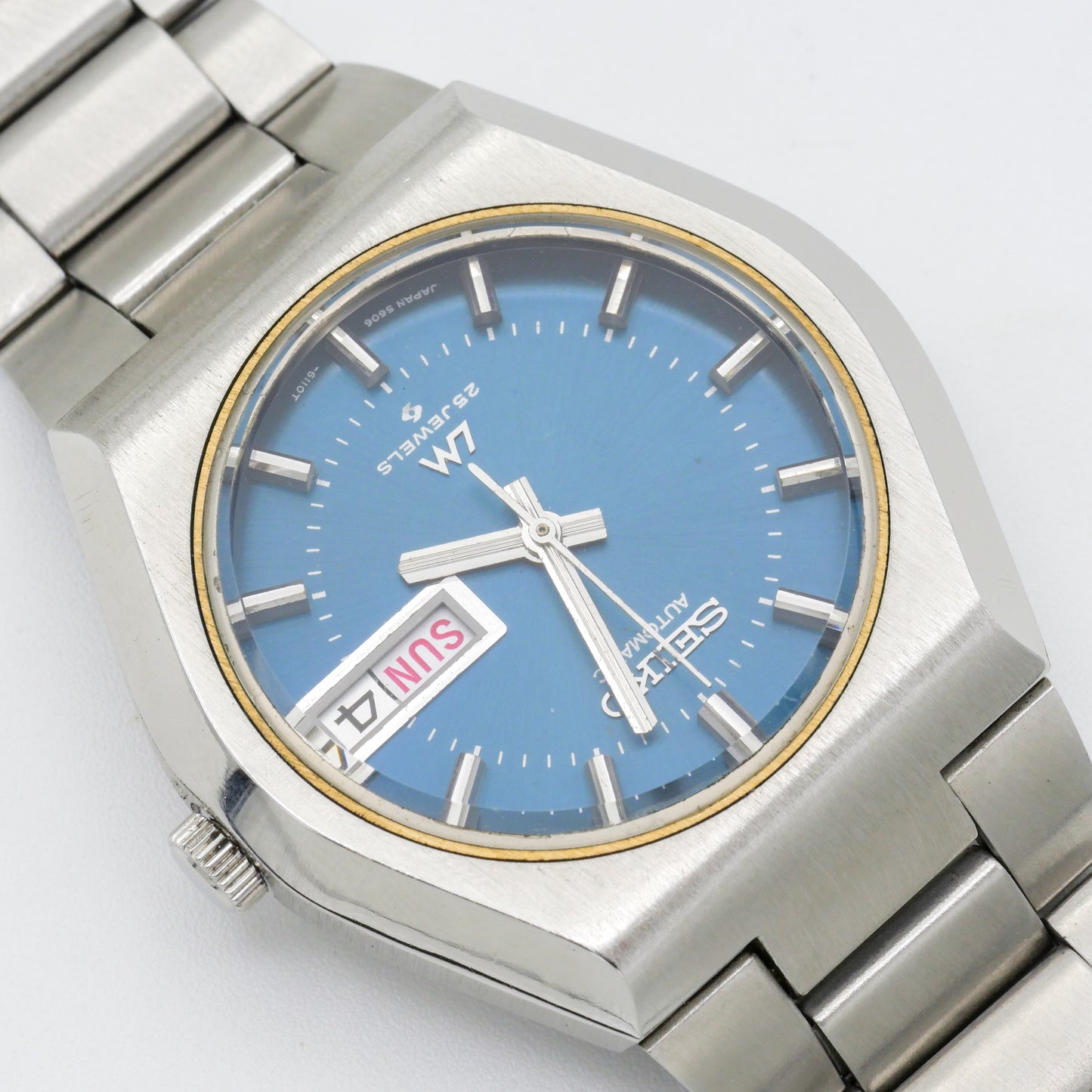 SEIKO LORD MATIC LM AUTOMATIC DAY-DATE BLUE DIAL REF. 5606-6060