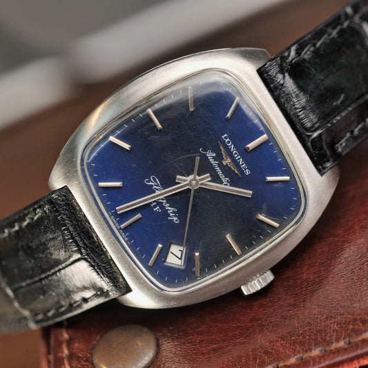 LONGINES FLAGSHIP HF AUTOMATIC BLUE DIAL REF. 8418