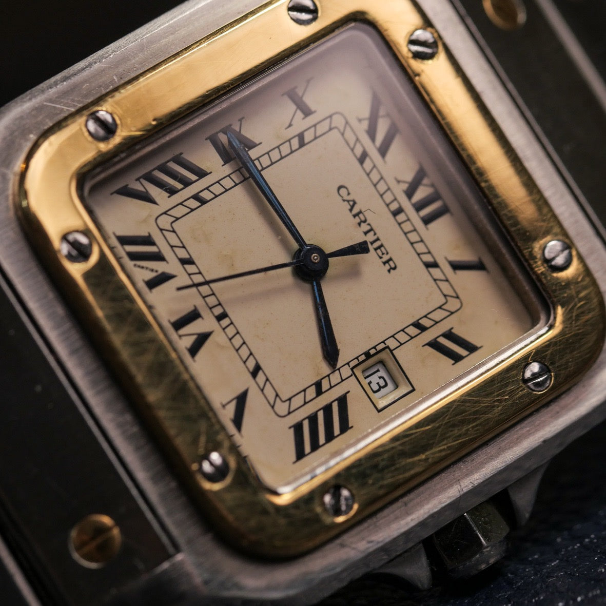 CARTIER SANTOS CARRÉE AUTOMATIC TWO TONES GOLD & STEEL REF. 2961