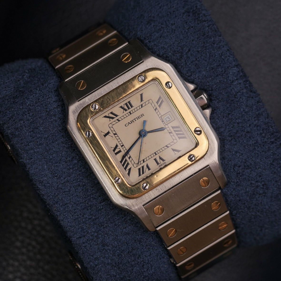 CARTIER SANTOS CARRÉE AUTOMATIC TWO TONES GOLD & STEEL REF. 2961