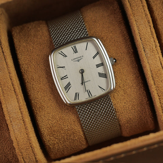 LONGINES AUTOMATIC SILVER LINEN DIAL REF. 4204-1