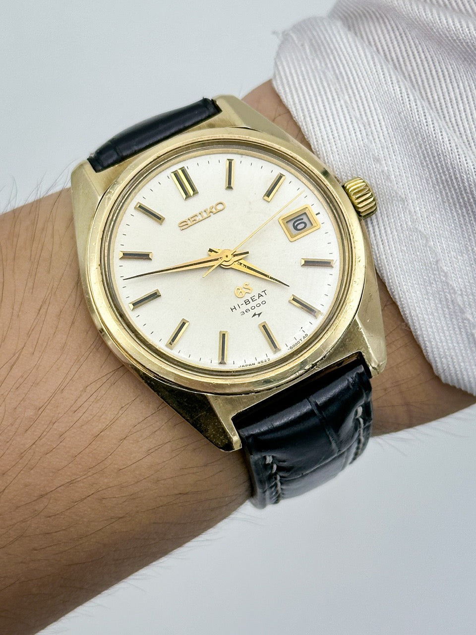 GRAND SEIKO GS HI-BEAT 36000 GOLD CAPPED REF. 4522-8000