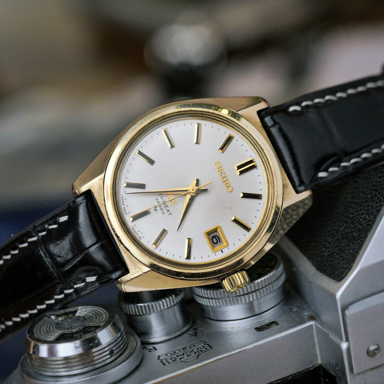 GRAND SEIKO GS HI-BEAT 36000 GOLD CAPPED REF. 4522-8000