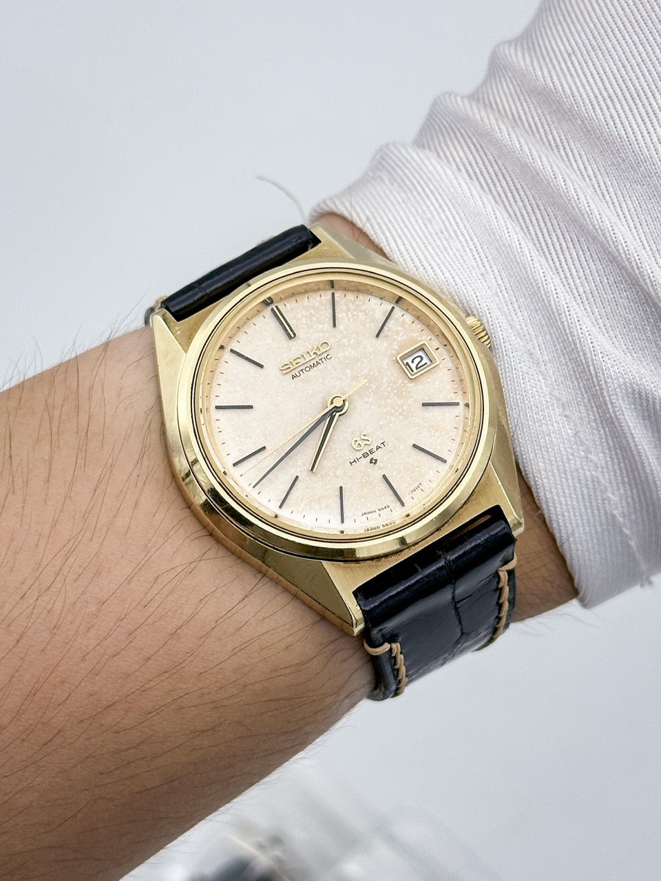 GRAND SEIKO CAP GOLD AUTOMATIC HI-BEAT DAY DATE REF. 5645-7010