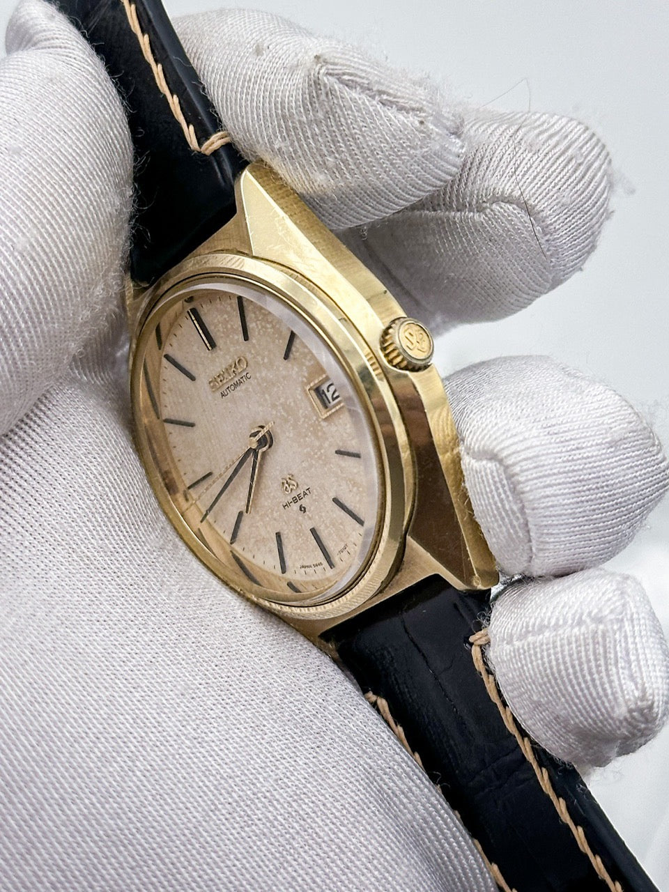 GRAND SEIKO CAP GOLD AUTOMATIC HI-BEAT DAY DATE REF. 5645-7010