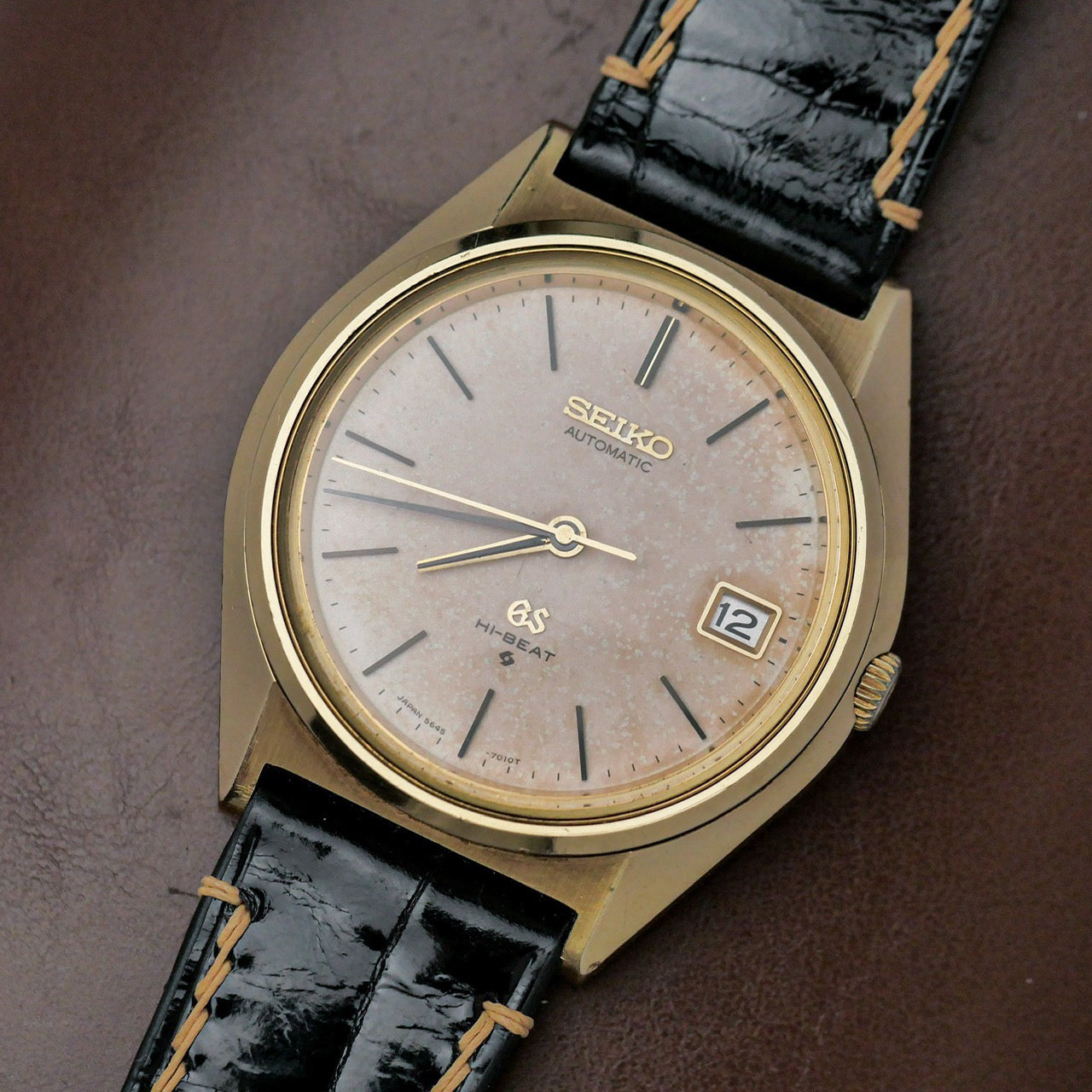 GRAND SEIKO CAP GOLD AUTOMATIC HI-BEAT DAY DATE REF. 5645-7010