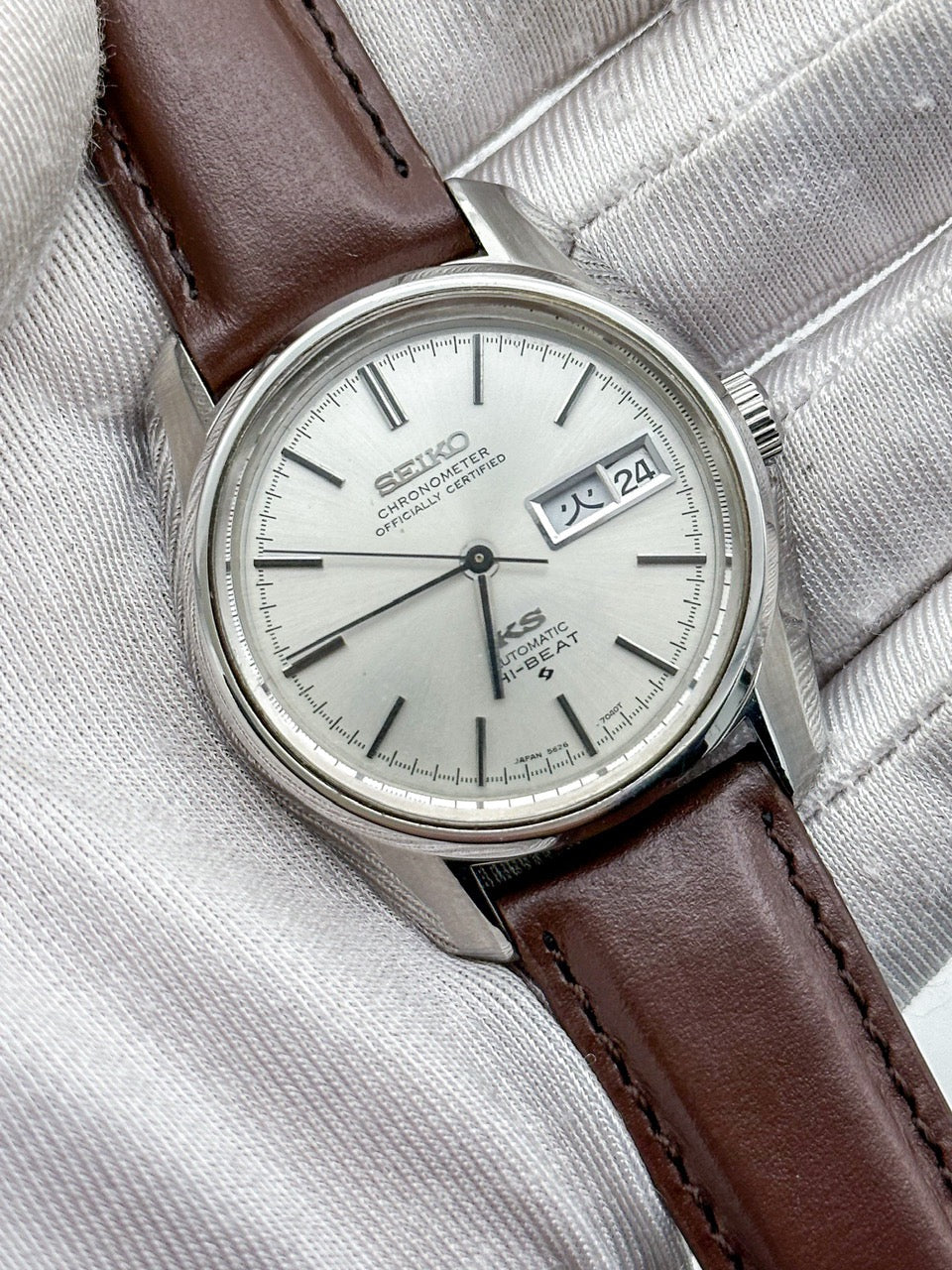 SEIKO KING CHRONOMETER AUTOMATIC HI-BEAT DAY-DATE REF. 5626-7041